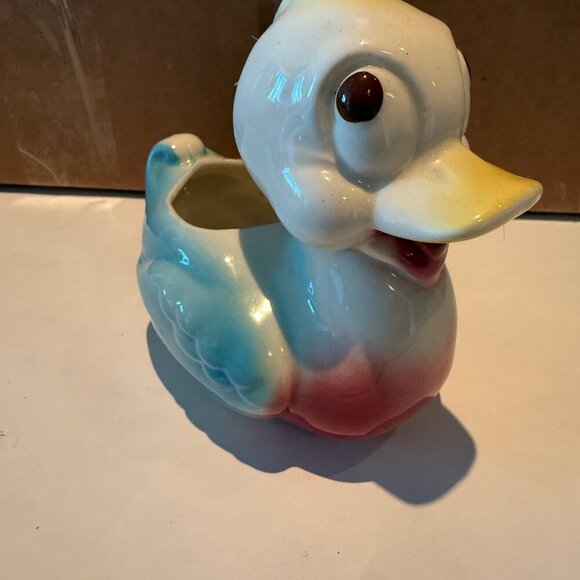 Vintage Duck Planter Plant Pot 1950's Original Ceramic Pottery - Picture 1 of 6